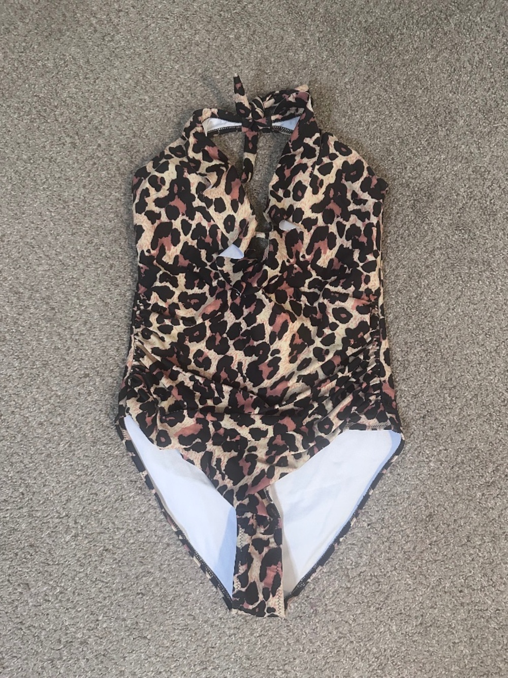 Women's Size Large Cheetah Print One Piece Bathing Suit